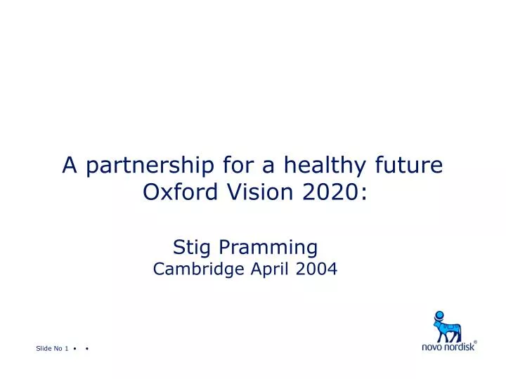 a partnership for a healthy future oxford vision 2020