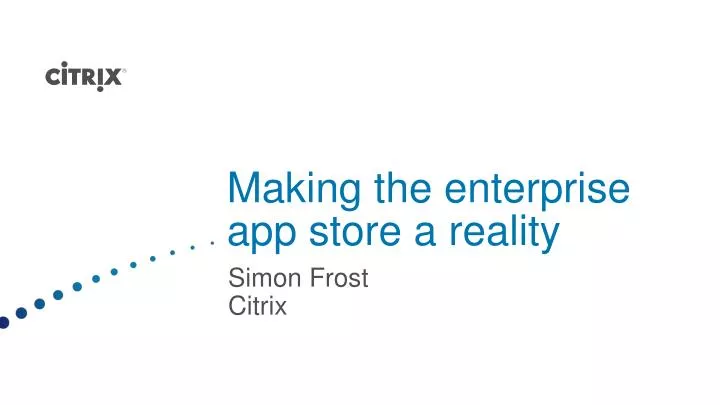 making the enterprise app store a reality
