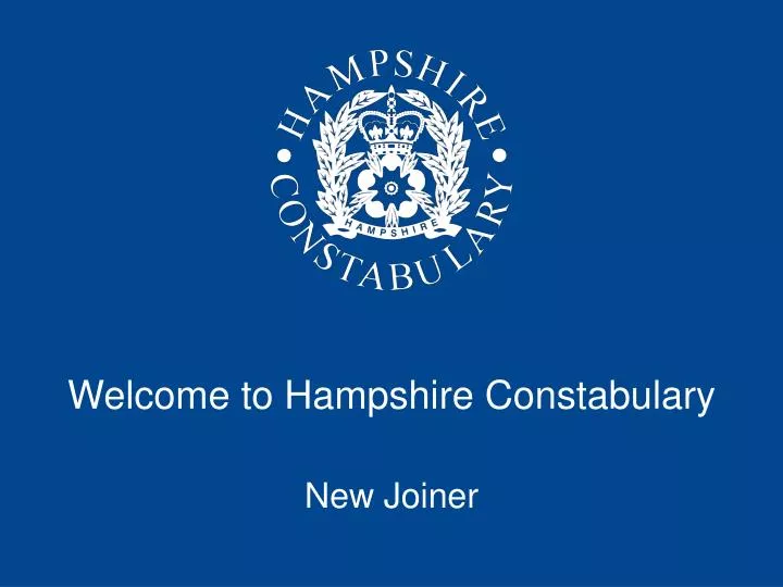 welcome to hampshire constabulary
