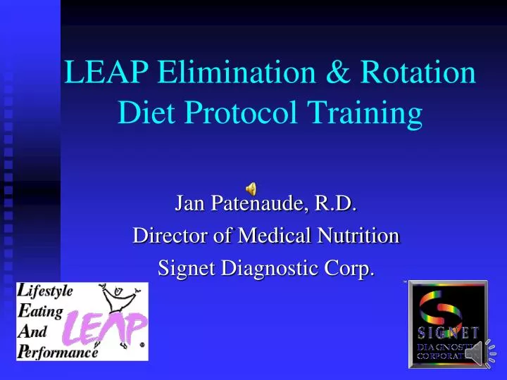 leap elimination rotation diet protocol training