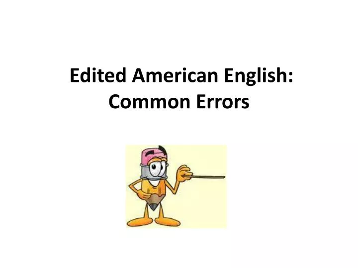 edited american english common errors