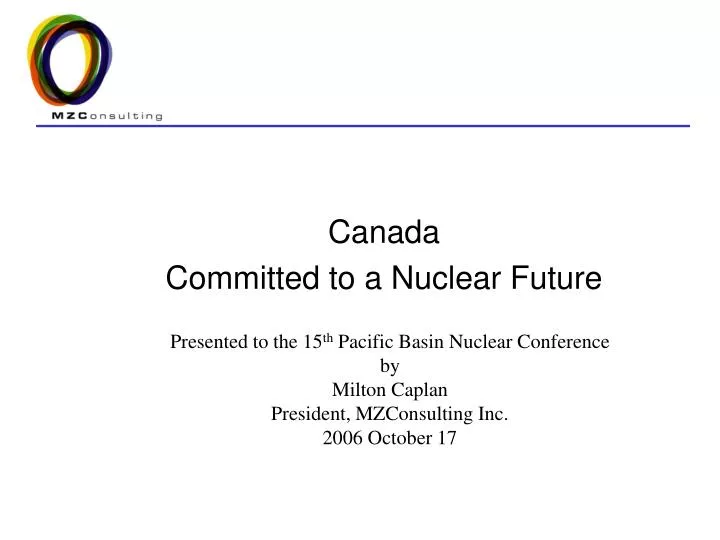 canada committed to a nuclear future