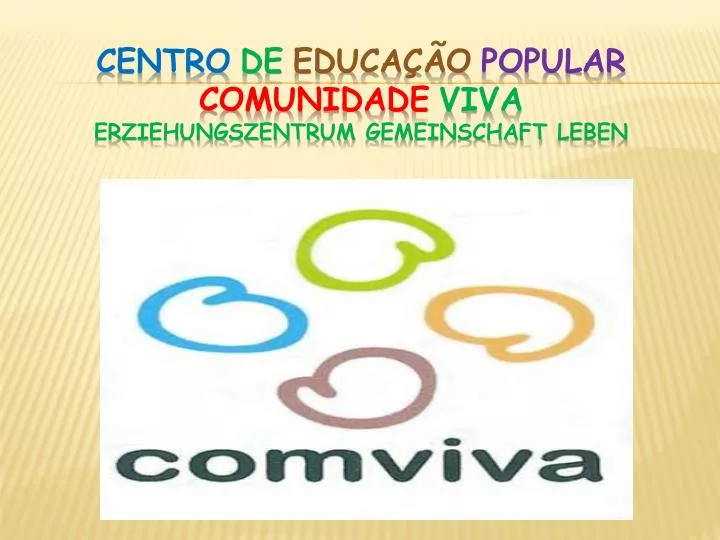 centro de educa o popular comunidade viva erziehungszentrum gemeinschaft leben