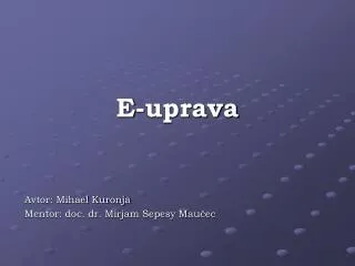 e uprava
