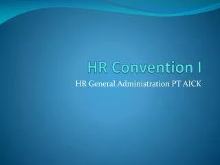 hr convention i