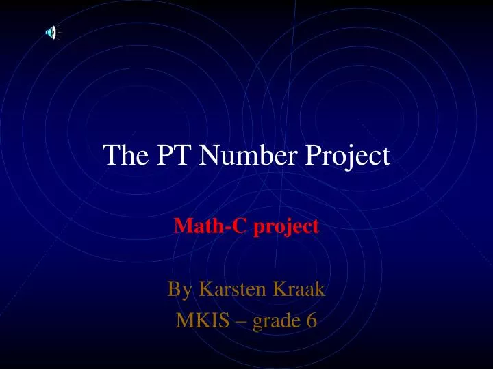 the pt number project