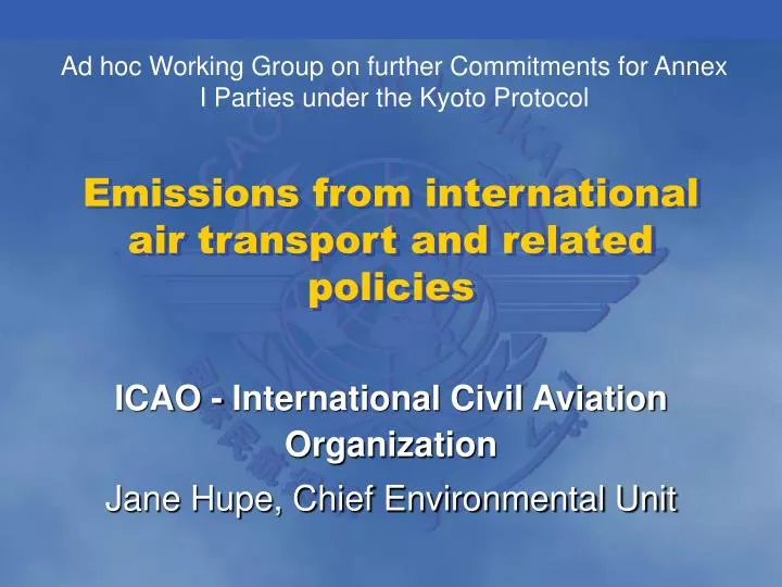 emissions from international air transport and related policies