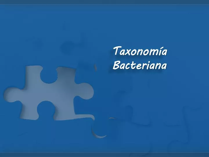 taxonom a bacteriana