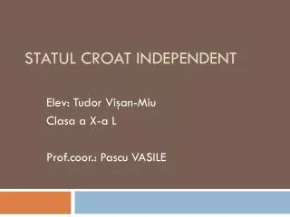 statul croat independent