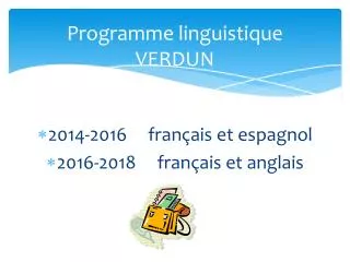 programme linguistique verdun