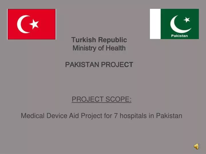 t urkish republic ministry of health pak i stan proje ct