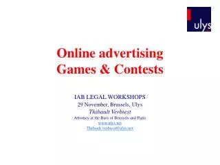 online advertising games contests
