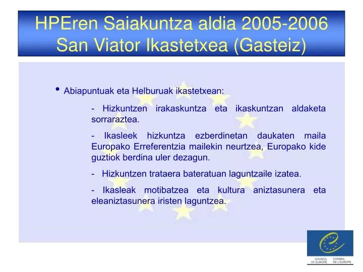 hperen saiakuntza aldia 2005 2006 san viator ikastetxea gasteiz