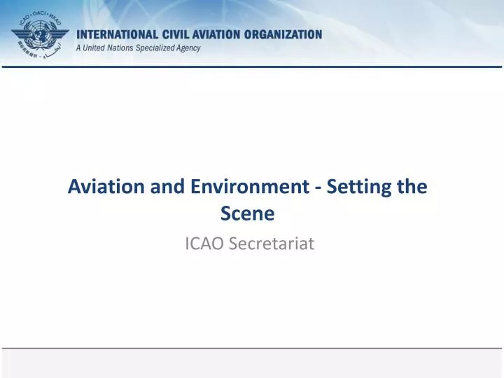 aviation and environment setting the scene