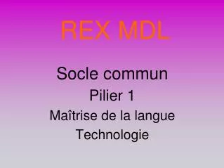 rex mdl