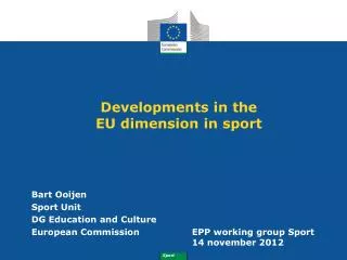Developments in the EU dimension in sport
