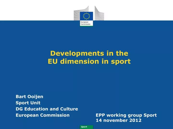 developments in the eu dimension in sport