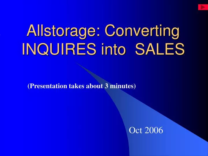 allstorage converting inquires into sales