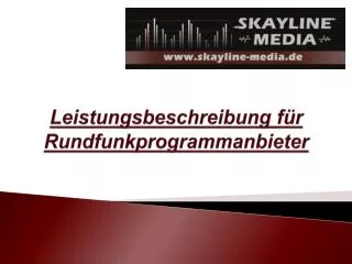 leistungsbeschreibung f r rundfunkprogrammanbieter