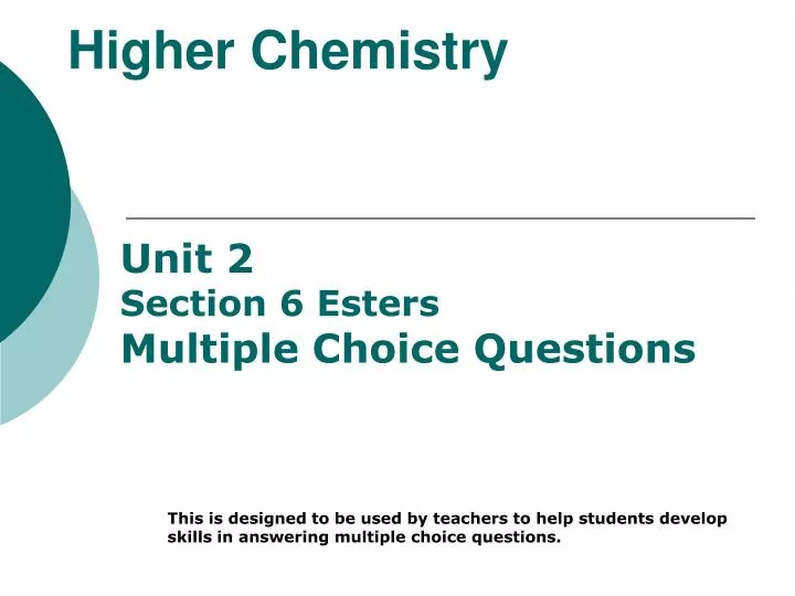 higher chemistry