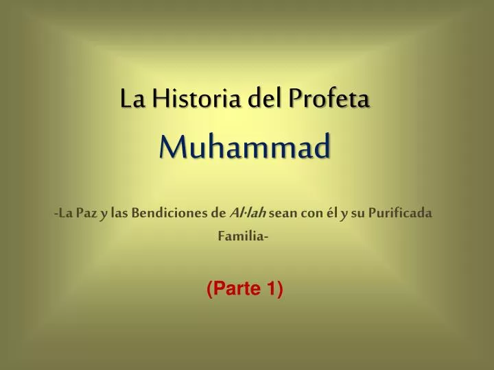 la historia del profeta muhammad