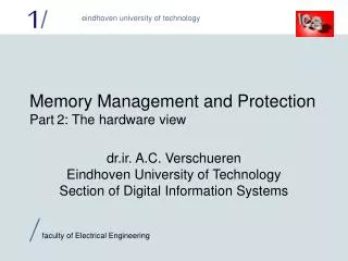 Memory Management and Protection Part 2: The hardware view