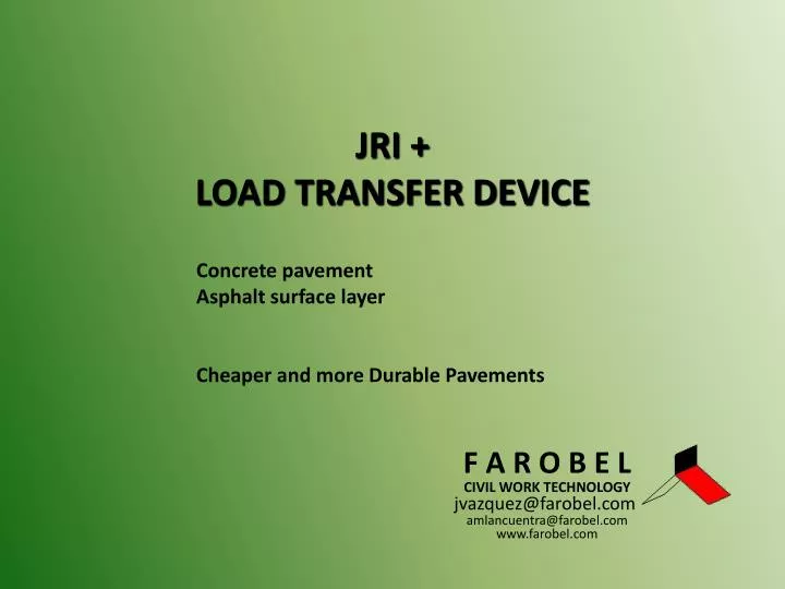 jri load transfer device