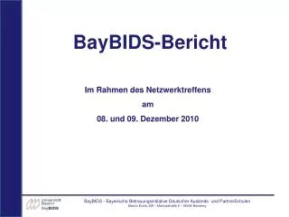 baybids bericht