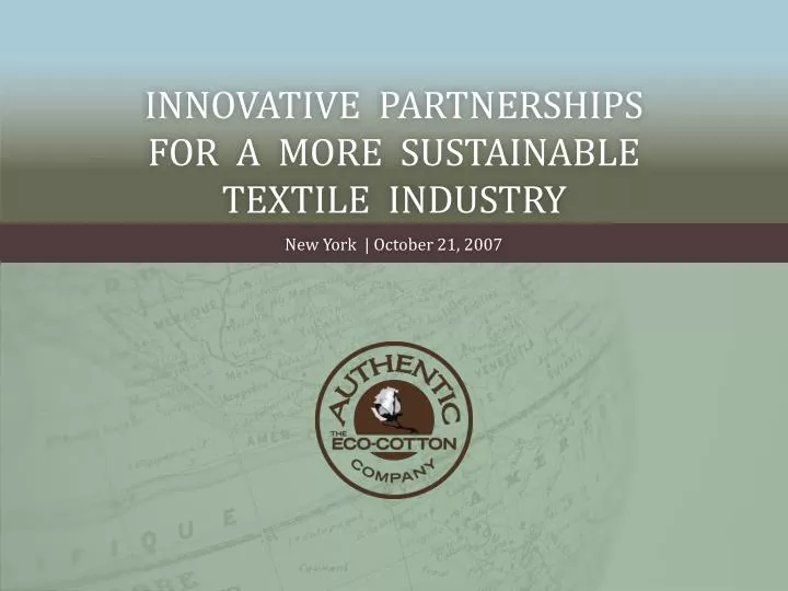 innovative partnerships for a more sustainable textile industry