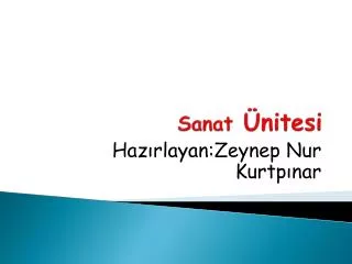 sanat nitesi