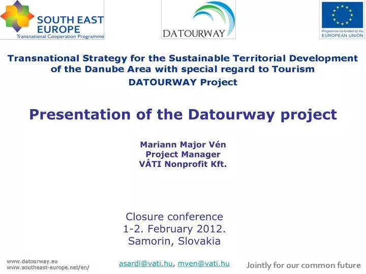 presentation of the datourway project mariann major v n project manager v ti nonprofit kft