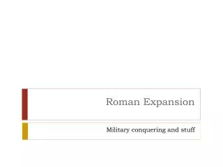 roman expansion