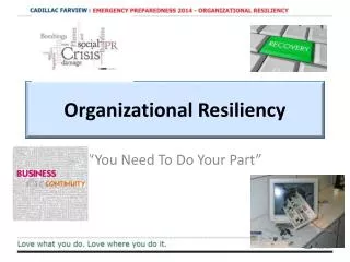 Organizational Resiliency