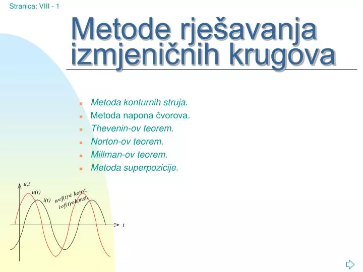 metode rje avanja izmjeni nih krugova