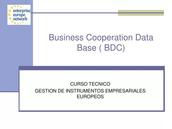 business cooperation data base bdc