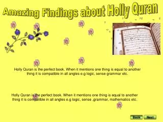 Amazing Findings about Holly Quran