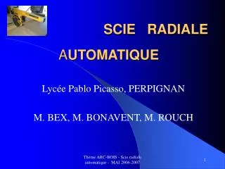 scie radiale a utomatique
