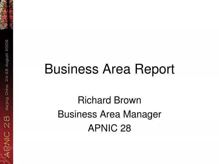 business area report
