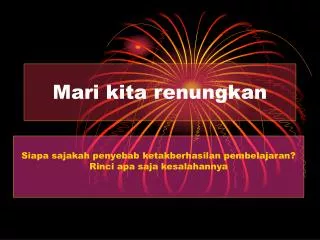mari kita renungkan