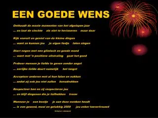 een goede wens