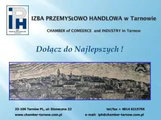 izba przemys owo handlowa w tarnowie chamber of comeerce and industry in tarnow