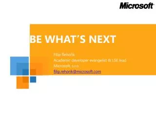 be what s next