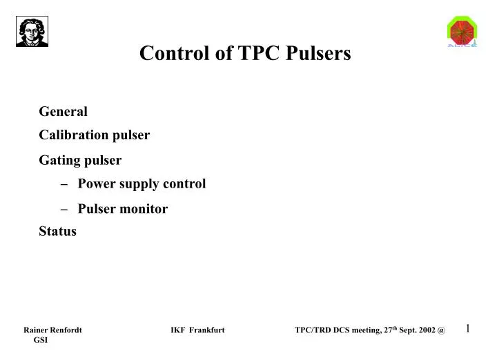 control of tpc pulsers