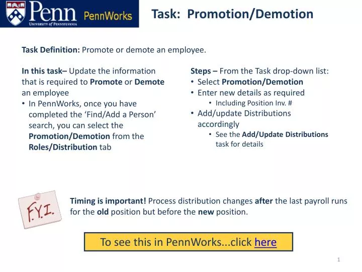 task promotion demotion