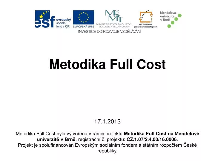 metodika full cost 17 1 2013