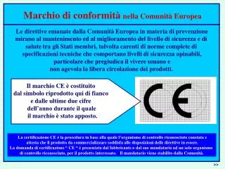 marchio di conformit nella comunit europea