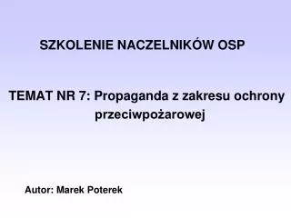 szkolenie naczelnik w osp