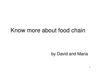 Know more about food chain