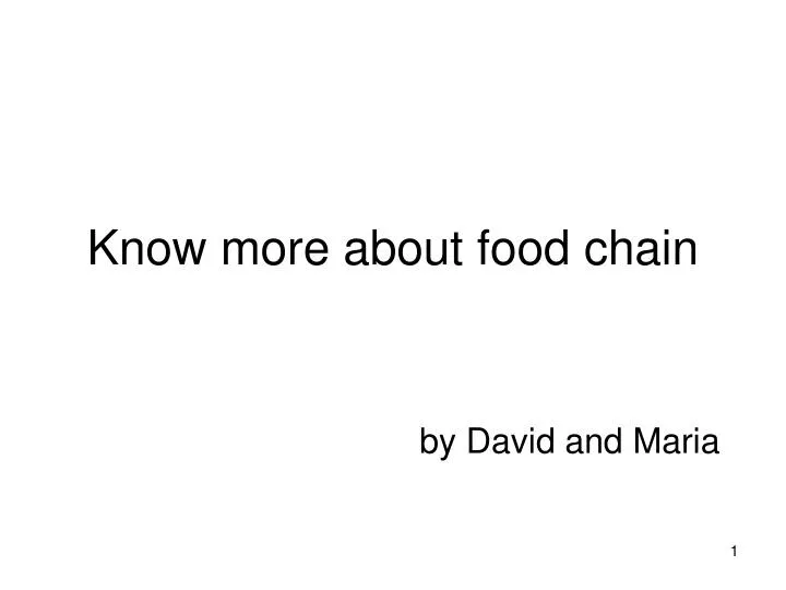 know more about food chain