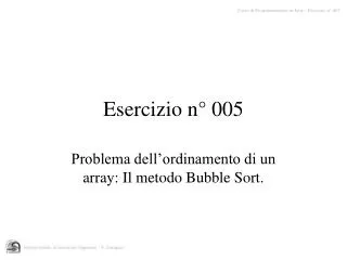 esercizio n 005